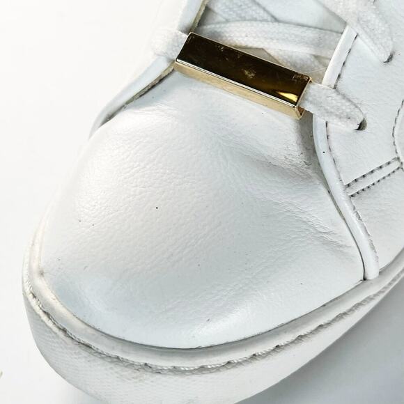 Aldo White Sneakers with Floral Embroidery and Gold Accents - Picture 10 of 13